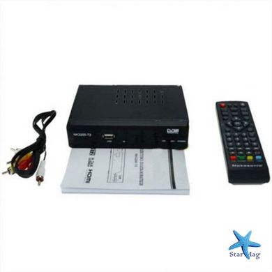 Цифровой эфирный DVB-T2 приемник, тюнер, T2 с дисплеем и тюльпанами PR4
