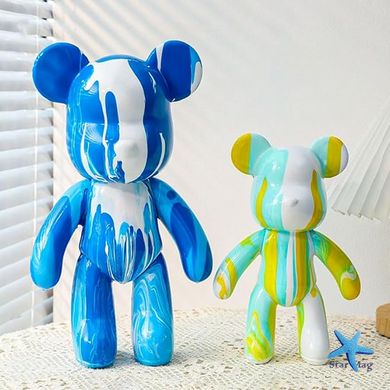 Флюидный медвежонок Fluid Bear Bearbrick с красками · Набор для творчества DIY Мишка Сделай сам, 23 см