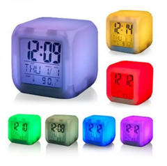 Електронний годинник з RGB підсвіткою Хамелеон CX 508 з вбудованим термометром та будильником