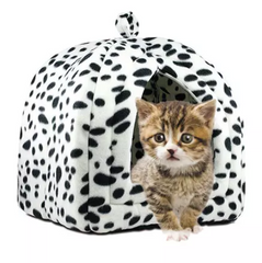 М'який будиночок для собак та котів Pet Hut White ∙ Домашня будка для тварин, 40х35х35 см