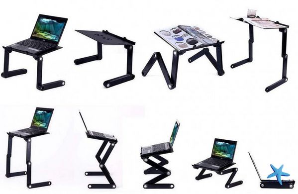 Столик - подставка для ноутбука с активным охлаждением Laptop Table T8 стол-трансформер + 2 кулера