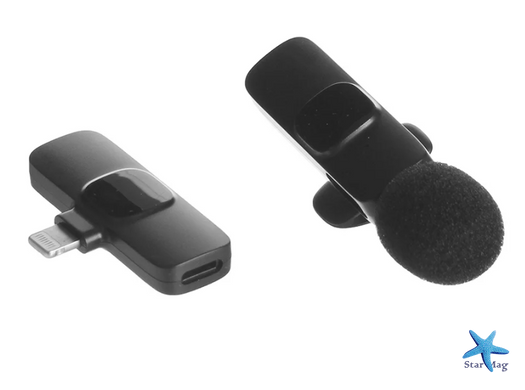 Беспроводной петличный микрофон К8 Lightning для iPhone · Петличка для блогеров