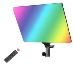 Відеосвітло RGB LED-панель PM-26 зі штативом · Студійне світло для фото, відео · Світлодіодна LED лампа для зйомок