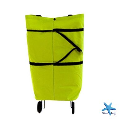 Складная хозяйственная сумка – трансформер 2 в 1 Шоппер + тележка для продуктов на колесиках