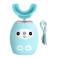 Детская зубная щетка U-shaped electric toothbrush ∙ Электрическая ультразвуковая силиконовая щетка – капа для детей