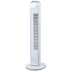 Колонный напольный вентилятор DOMOTEC MS-1627 White Tower Fan с таймером и поворотом &bull; Башенный вентилятор 45 Вт на 3 скорости для дома и офиса