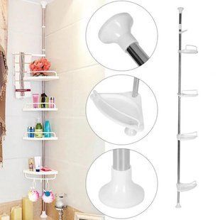 Кутова полиця для ванної кімнати розсувна Multi Corner 2.6м
