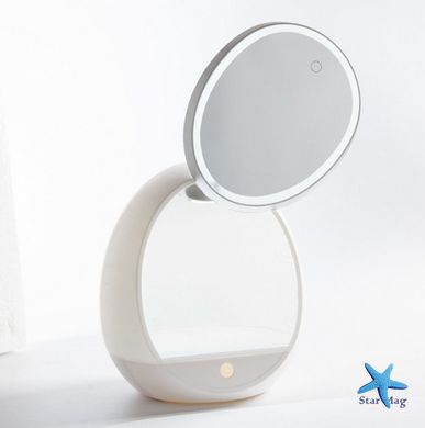 Органайзер для косметики Яйцо с зеркалом с LED подсветкой
