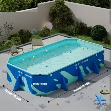 Портативний складний басейн Pool 318&times;183&times;50 см KAR107 &bull; Просторий та зручний басейн для відкритого використання
