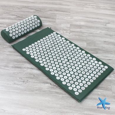 Аппликатор Кузнецова Акупунктурный массажный коврик с валиком для шеи