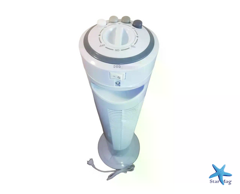 Колонный напольный вентилятор DOMOTEC MS-1627 White Tower Fan с таймером и поворотом &bull; Башенный вентилятор 45 Вт на 3 скорости для дома и офиса