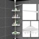 Кутова полиця для ванної кімнати розсувна Multi Corner 2.6м