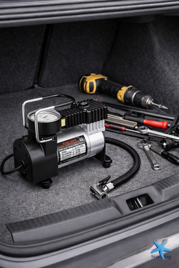 Автомобильный компрессор 12V Air pump AND XL-823 для шин &bull; Портативный насос от прикуривателя для авто, внедорожника, микроавтобуса