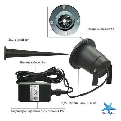 Лазерный проектор Star Shover СНЕГ Snowflake №608 ZP3 лазерная подсветка для дома CG04 PR4
