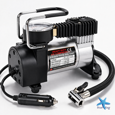 Автомобильный компрессор 12V Air pump AND XL-823 для шин &bull; Портативный насос от прикуривателя для авто, внедорожника, микроавтобуса