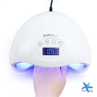 LED Лампа для манікюру SUN 5 48W+LCD для полімеризації сушки гелю та гель-лаків
