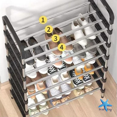 Полка для обуви KAR197 New Shoe Rack &bull; Напольный стеллаж для обуви KAR197 New Shoe Rack на 6 ярусов 56 &times; 28 &times; 113 см для прихожей