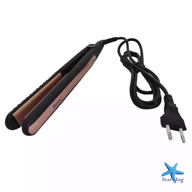 Утюжок-выпрямитель для волос GEMEI GM-2955S с турмалиновым покрытием &bull; Щипцы для выпрямления и укладки волос с нагревом 120&ndash;200&deg;C