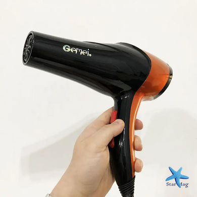 Фен для волос Gemei GM-1786 с насадкой-концентратором, 2600W