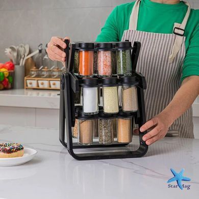 Карусель для специй 360&deg; Spice Rack на 18 баночек &middot; Кухонный органайзер &ndash; спецовница на вращающейся подставке