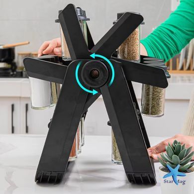 Карусель для специй 360&deg; Spice Rack на 18 баночек &middot; Кухонный органайзер &ndash; спецовница на вращающейся подставке