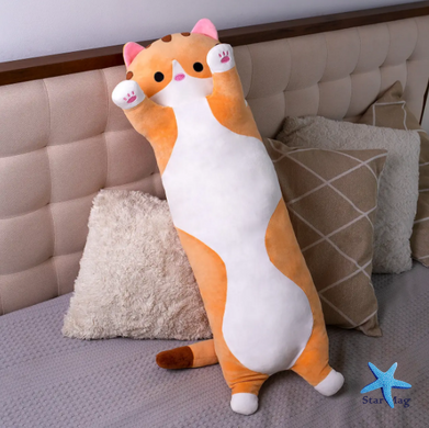 Мягкая игрушка &ndash; обнимашка Кот Батон &middot; Подушка антистресс, 90 см