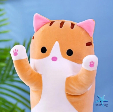 Мягкая игрушка &ndash; обнимашка Кот Батон &middot; Подушка антистресс, 90 см