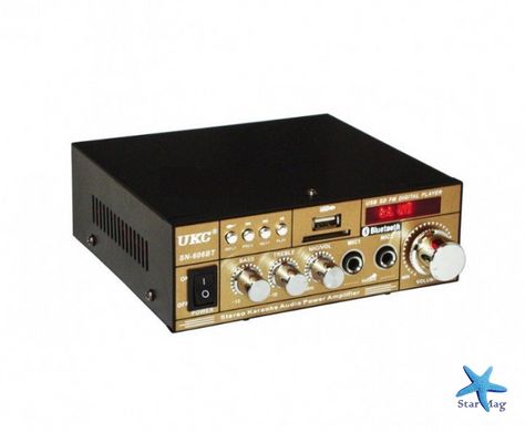 Домашний портативный стерео-усилитель мощности звука UKC SN-606BT Bluetooth с пультом