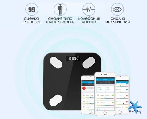 Розумні Bluetooth смарт-ваги електронні підлогові з додатком для смартфона до 180 кг