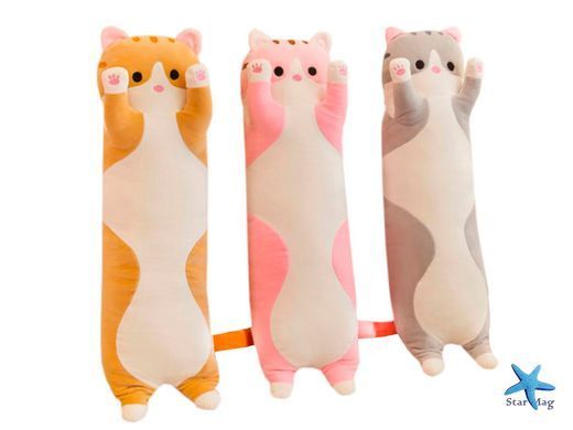 Мягкая игрушка &ndash; обнимашка Кот Батон &middot; Подушка антистресс, 90 см