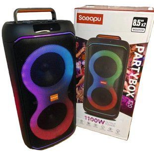 Портативна Bluetooth колонка PartyBox 320 240W RGB чорна &bull; Акустична система PartyBox 320 з колесами, підсвіткою, караоке та акумулятором чорна