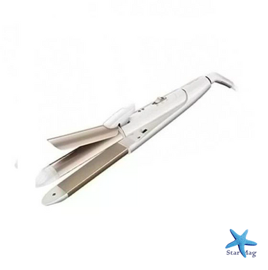 Плойка-утюжок для волос GEMEI GM-2961 2 в 1 &bull; Выпрямитель и щипцы для завивки волос с керамическим покрытием и поворотным шнуром 360&deg;