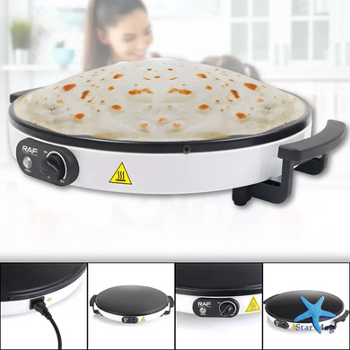 Электрическая блинница RAF R.5422 45 см 2000 Вт &bull; Pancake Maker с антипригарным покрытием для блинов, крепов, лаваша и омлетов