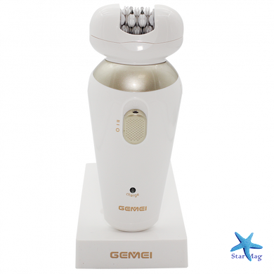 Эпилятор Gemei GM-7005 5 в 1: Бритва, триммер, эпилятор + 2 насадки - пемзы для шлифовки кожи