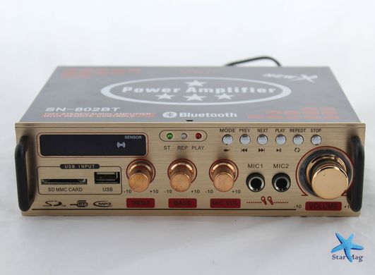 Домашний стерео-усилитель мощности звука AMP 802 BT
