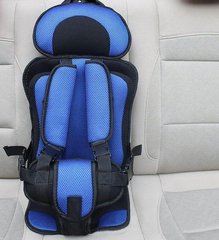 Детское автокресло бескаркасное 9-36 кг. Кресло автомобильное до 12 лет портативное (синее) | Бустер PR3
