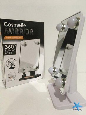 Дзеркало для макіяжу Mirror 360 Rotation Angel з LED підсвіткою та сенсорним керуванням