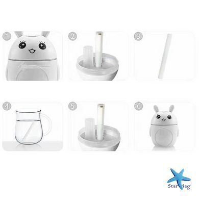 Увлажнитель воздуха Safe Air Rabbit &bull; Детский ультразвуковой увлажнитель с LED-подсветкой и питанием от USB Safe Air Rabbit