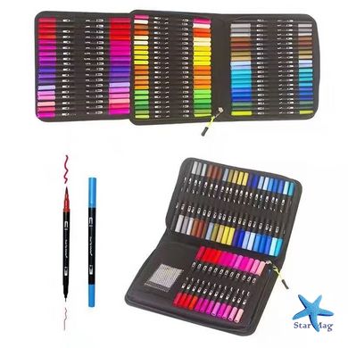 Профессиональный набор двусторонних акварельных маркеров, 48 шт · Художественные фломастеры для рисования в пенале