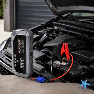 Пускозарядное устройство K3 12000 мАч &bull; Автомобильный Jump Starter 12V с компрессором 150 PSI, пиковым током 600A, Power Bank и LED-фонарем