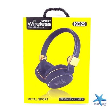 Беспроводные bluetooth наушники, накладные, KD29 + MicroSD + FM Радио/ bluetooth гарнитура с микрофоном