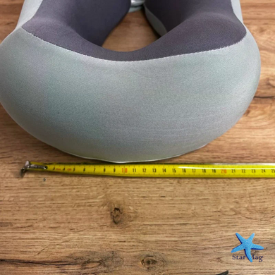 Подушка для шеи U-образная Memory Foam 28&times;26&times;12 см &bull; Дорожная подушка с эффектом памяти для сна, отдыха, поездок, самолета, авто и офиса