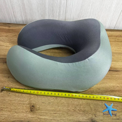 Подушка для шеи U-образная Memory Foam 28&times;26&times;12 см &bull; Дорожная подушка с эффектом памяти для сна, отдыха, поездок, самолета, авто и офиса
