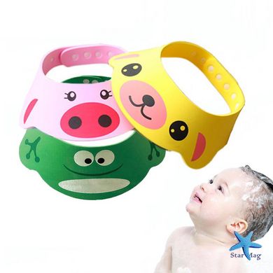 Детский регулируемый козырек для мытья головы и стрижки Baby Shower Cap · Защитная шапочка для купания ребенка