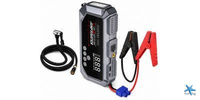 Пускозарядное устройство K3 12000 мАч &bull; Автомобильный Jump Starter 12V с компрессором 150 PSI, пиковым током 600A, Power Bank и LED-фонарем
