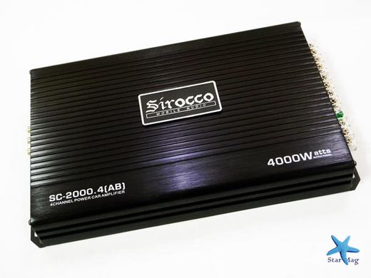 Автомобильный усилитель мощности звука Sirocco SC-2000.4 2000W 4-х канальный