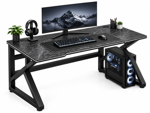 Сірий комп'ютерний стіл Dash S12 120&times;60&times;72,5 см &bull; Робочий стіл Dash S12 для комп'ютера та ноутбука, офісу, навчання та домашнього кабінету