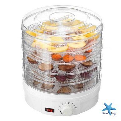 Сушка для фруктів Food Dehydrator 5 секцій Happy Home SX-770 &bull; Сушарка для овочів і фруктів на 5 піддонів