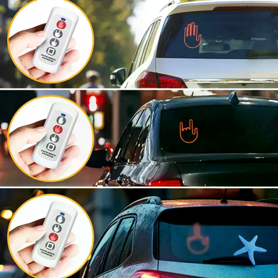 Світлодіодна LED рука з жестами для авто Hand Light з пультом керування &bull; Автомобільна LED підсвітка на скло