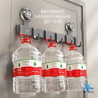 Металлическая вешалка на дверь Storage rack AND 101-20 черная &bull; Навесные крючки в стиле ЛОФТ для одежды, полотенец, сумок и аксессуаров